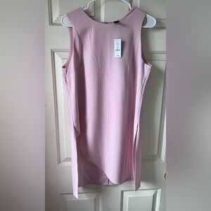 White House Black Market casual lined zip back tunic top w/ side hem detailing